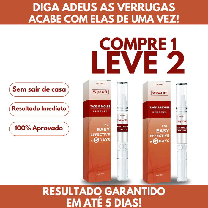 Remova Verrugas, manchas e marcas - VerruClean™  COMPRE 1 LEVE 2